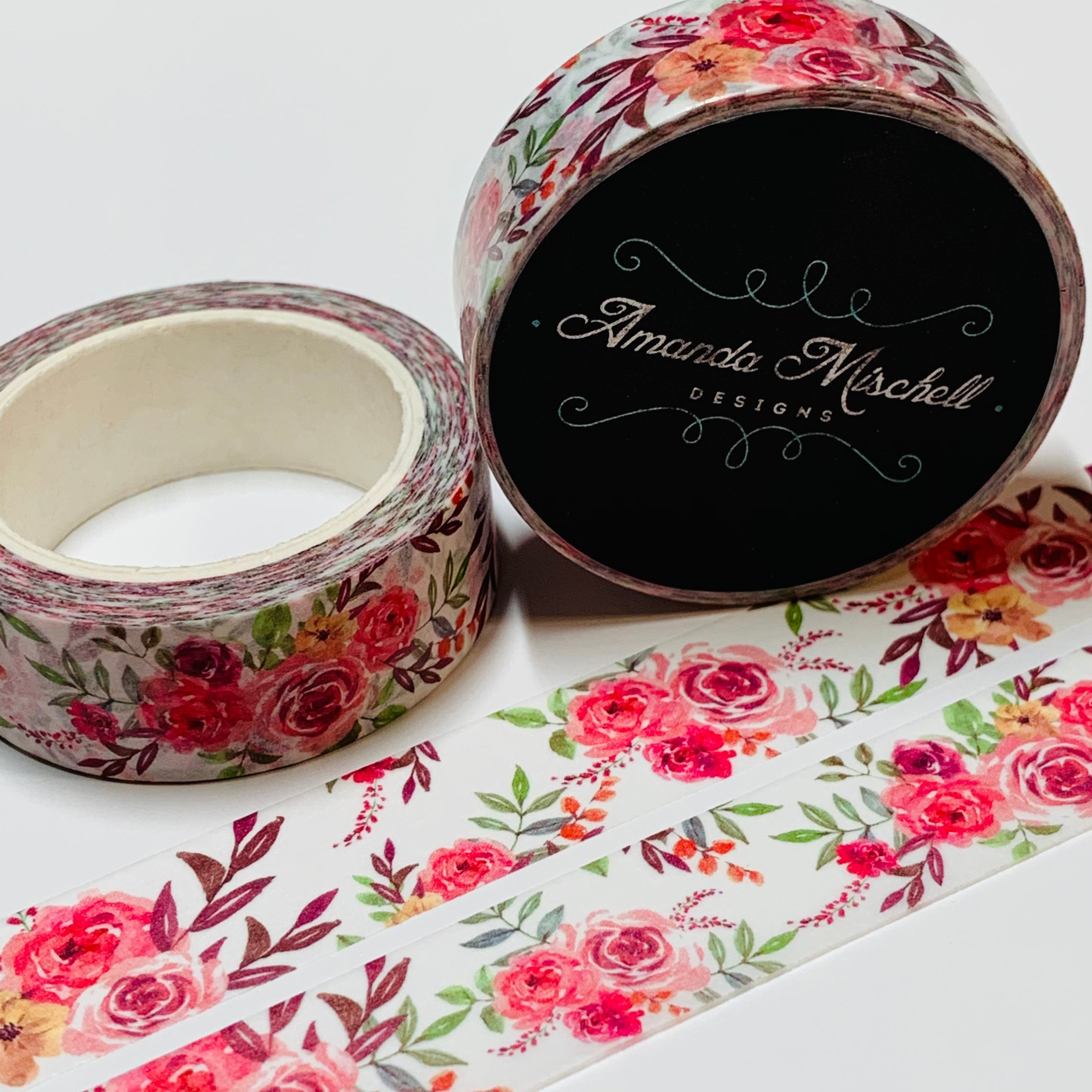 Red Roses Custom PINK and RED ROSES Custom Washi Tape ~ 1 Roll ~ 15mm X 10m (33 Feet) - Etsy