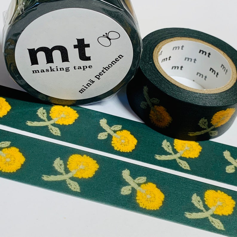SKIPPING DANDELION TOSS Mina Perhonen Mt Washi Tape ~ 1 Roll ~ 20mm x 10m 33 Feet