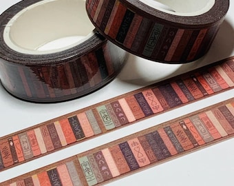 ORGANIZED SHELVES Of BOOKS Washi Tape - 1 Roll - 15mm x 10m (33 Feet)