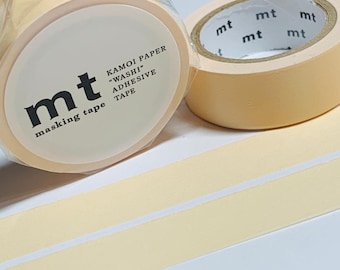Cinta Washi Mate Sólida AMARILLO CALÉNDULA PASTEL ~ 1 Rollo ~ 15 mm x 7 m (23 Pies)