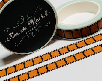 Rollo de cinta washi Amanda Mischell de película vintage color sepia - 10 mm x 10 m (33 pies)