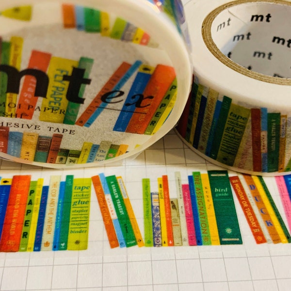 BOOK LOVERS MT Library Washi Tape ~ 1 Roll ~ 23mm x 7m (23 Feet)