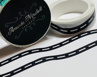 Cinta Washi personalizada de Amanda Mischell con diseño de camino sinuoso troquelado, 1 rollo, 10 mm x 5 m (16 pies)