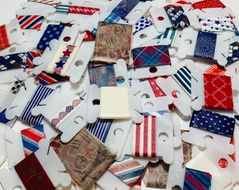 Patriotic Red White and Blue Summer Washi Sample Grab bag - 20 Washi Samples ~ 24 Inches Each Sample