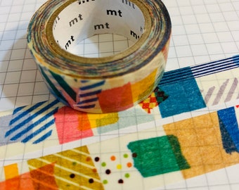 Cinta Washi para patchwork MT ~ 1 rollo ~ 15 mm x 7 m (23 pies)
