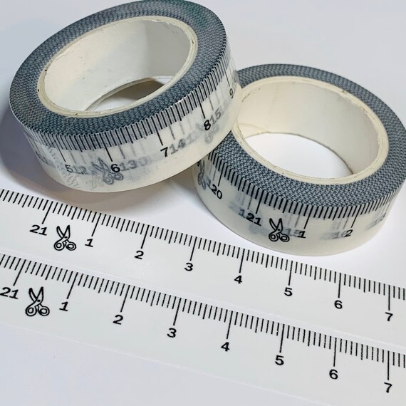 WHITE ACTUAL MEASURING Tape Washi Like a Ruler only Tape...in Etsy