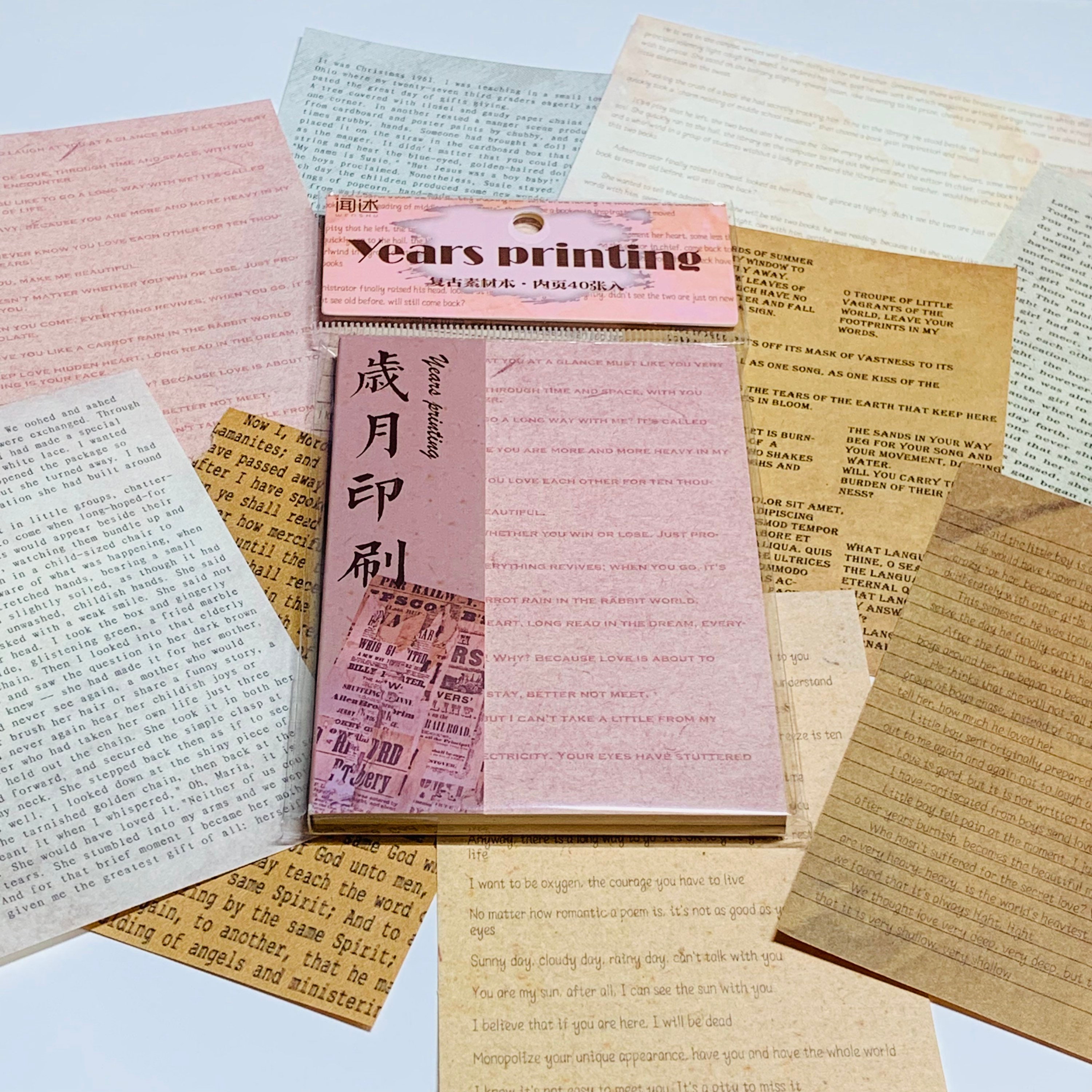 YEARS PRINTING VINTAGE Postcard Booklet of Ephemera Sheets Etsy