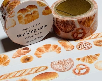 PANES Y PASTELES Diseñado por Nakauchi Waka Washi Tape para Papier Platz ~ 1 rollo ~ 20 mm x 7 m (23 pies)