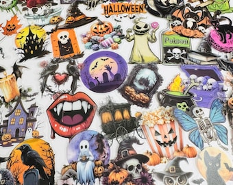 A TASTE OF MACABRE Halloween Peelable Pet Stickers  ~ 50 Pieces ~ Each Sticker is 30 - 60mm