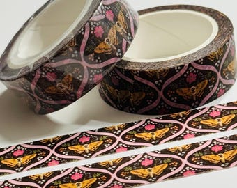 RETRO BOHEMIAN BUTTERFLY Fall Washi Tape ~ 1 Roll ~ 15mm x 10m (33 Feet)