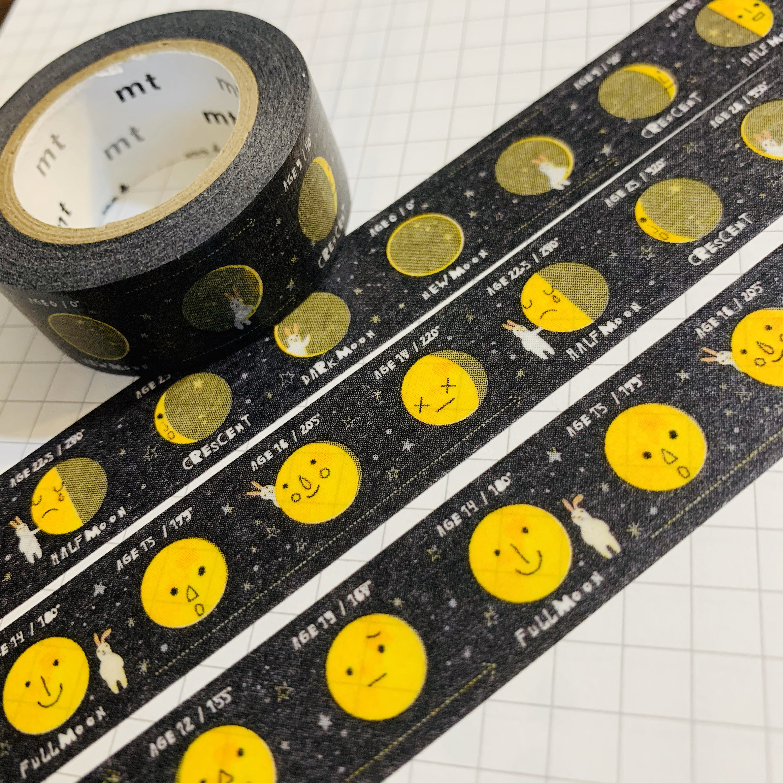MOON PHASES MT Washi Tape ~ 1 Roll ~ 15mm X 7m (23 Feet) - Etsy