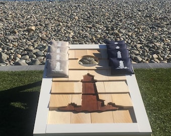 Hand carved Cape themed Corn Hole boards