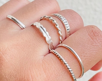 Stackable ring for women sterling silver, midi minimal silver ring 925,everyday jewellery , minimal dainty rings, thumb ring,stackable rings