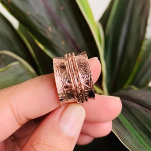 Handmade Rose Gold spinner Ring, Designer Ring, Statement Ring, Women Ring, meditation ring,Gifts For Her