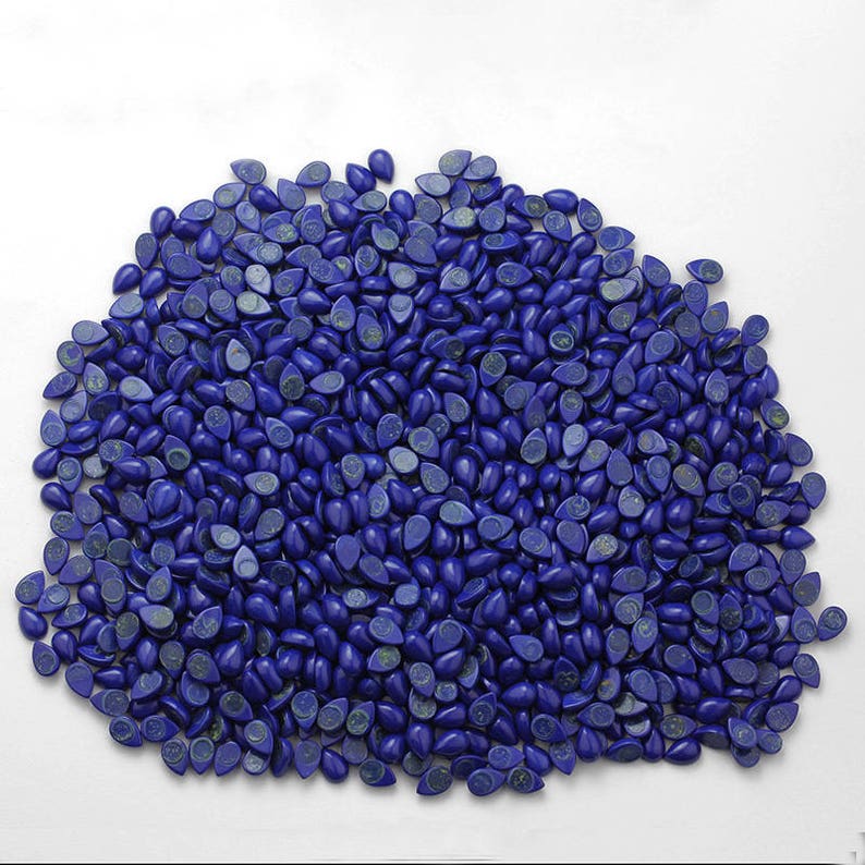1 pc Blue Lapis Lazuli Gemstone Pear Shape Lapis Lazuli Cabochon Lab Created Lapis Gemstone Lapis Calibrated Gemstone SM155