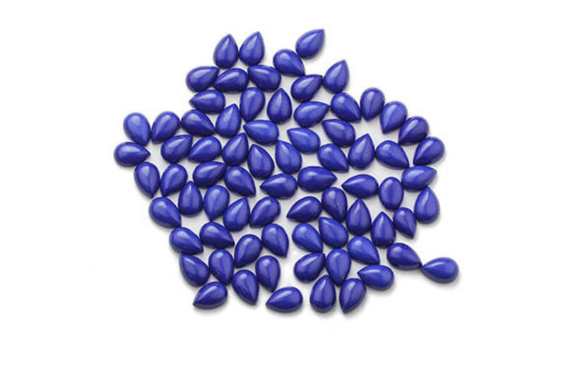 1 pc Blue Lapis Lazuli Gemstone Pear Shape Lapis Lazuli Cabochon Lab Created Lapis Gemstone Lapis Calibrated Gemstone SM155