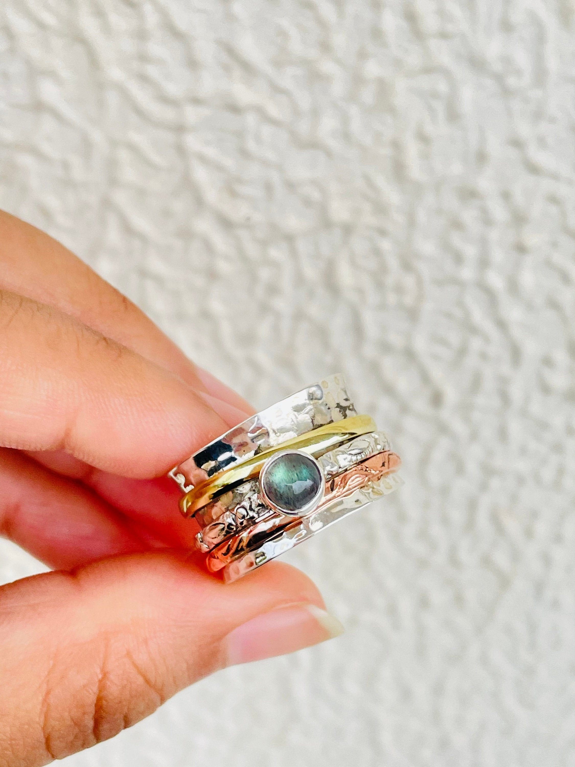 Must Look At This Vintage Navajo Native American Jewelry jewelry Solid 14l Gold 'Rotating Lapis Turquoise' Ring Must Look At This Vintage Navajo Native American Jewelry jewelry Solid 14l Gold 'Rotating Lapis Turquoise' Ring