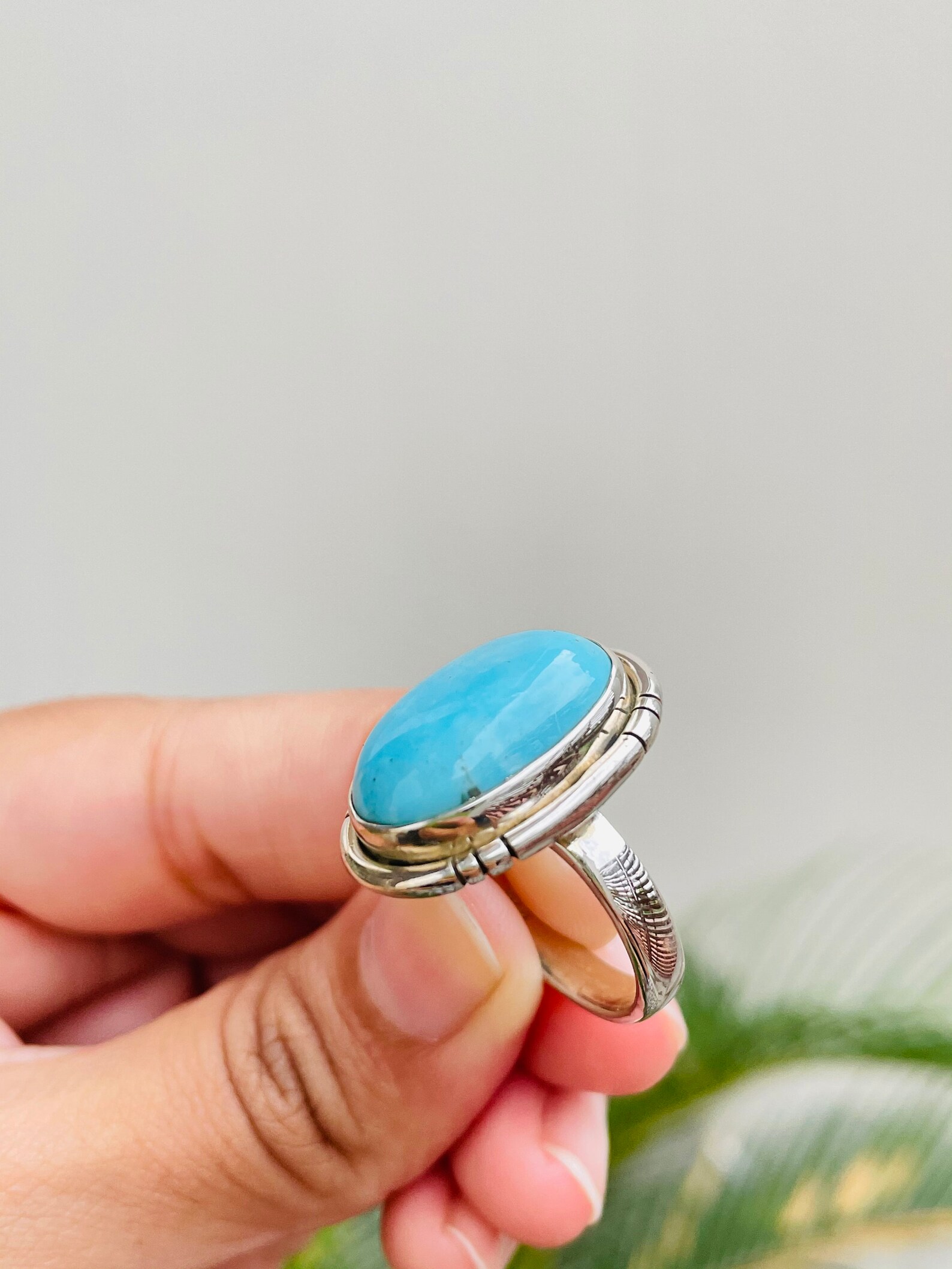 Turquoise Ring for Women Sterling silver 925 ring Boho Ring Etsy