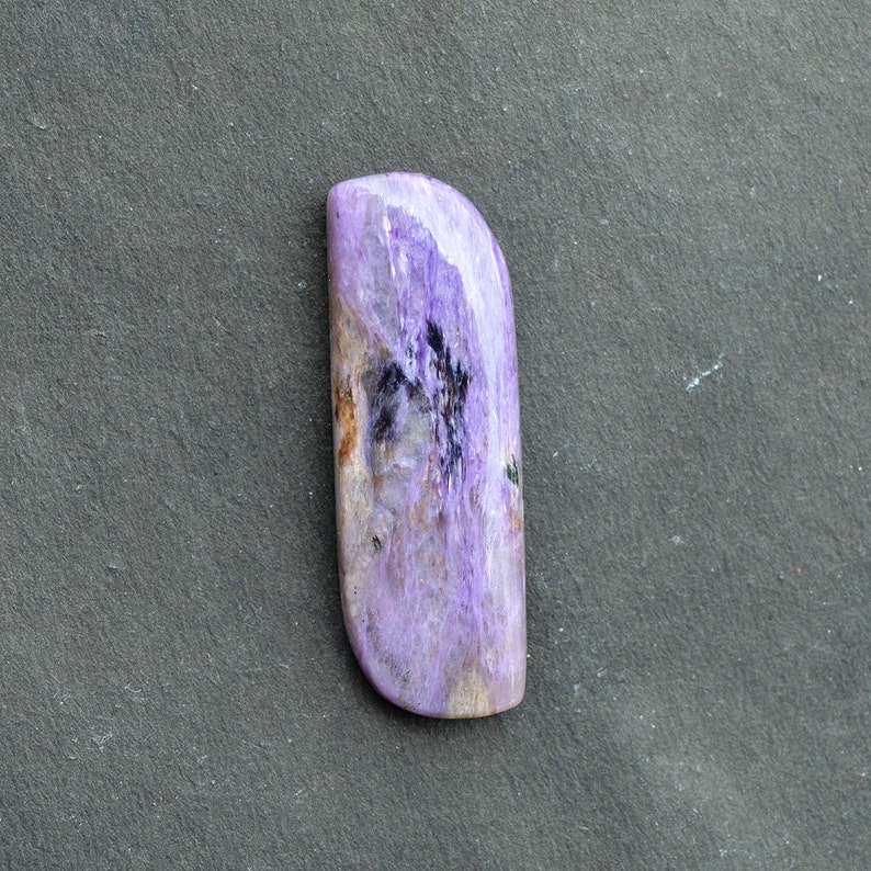 35 Cts Natural Charoite Gemstone Fancy Shape Loose Gemstone Handmade Polish Stone Craft Supplies 40x13x6 MM G3955