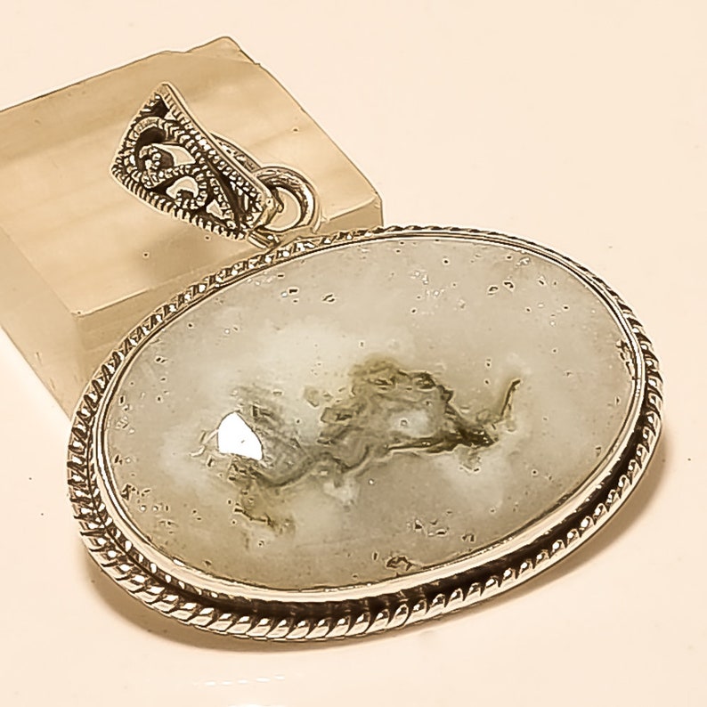 Jewelry Making Gemstone 925 Sterling Silver Oval Shape Pendant 12.3 Gm Natural Solar Quartz Gemstone Silver Pendant SJ852