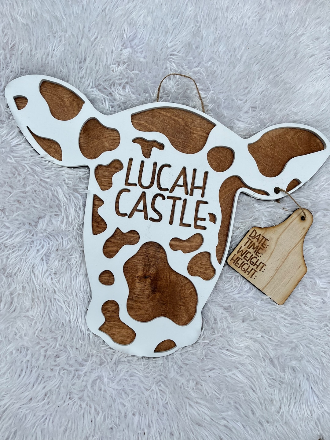 Cow Hospital Door Hanger Newborn Baby Hospital Door Hanger Etsy