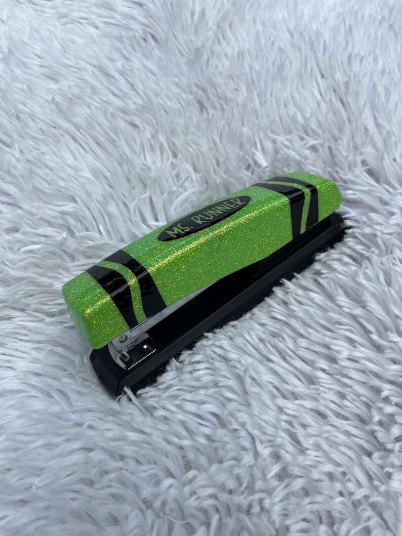 Custom Stapler Crayon Stapler Glitter Stapler Teacher Etsy