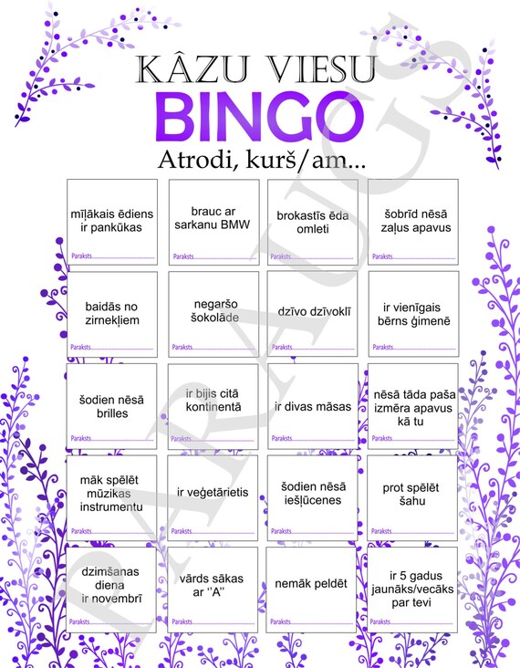 Reception Games Wedding Games For Guests Bingo For Wedding Etsy