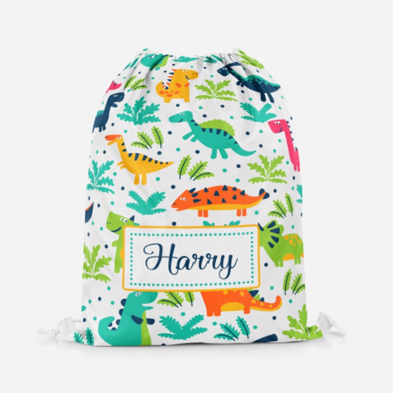 Personalised Pirate Ahoy Boys Kids Sports Swimming PE School Drawstring Bag