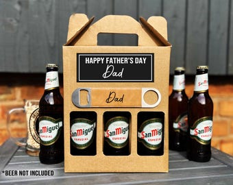 Personalised Happy Father's Day Gift Bottle Opener - Dad Gift, Beer Gift, Worlds Best Dad - Custom Beer Caddy