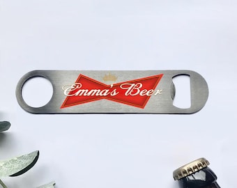 Personalised Budweiser Bottle Opener, Beer Bottle Opener Birthday Gift For Him, Custom Gift For Beer Lover, Dad's Beer