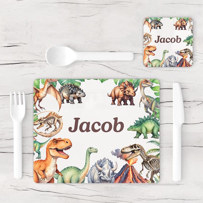 Dinosaur Kids Placemat - Etsy UK