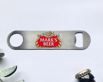 Personalised Stella Bottle Opener, Beer Bottle Opener Birthday Gift For Him, Custom Gift For Beer Lover, Dad's Beer