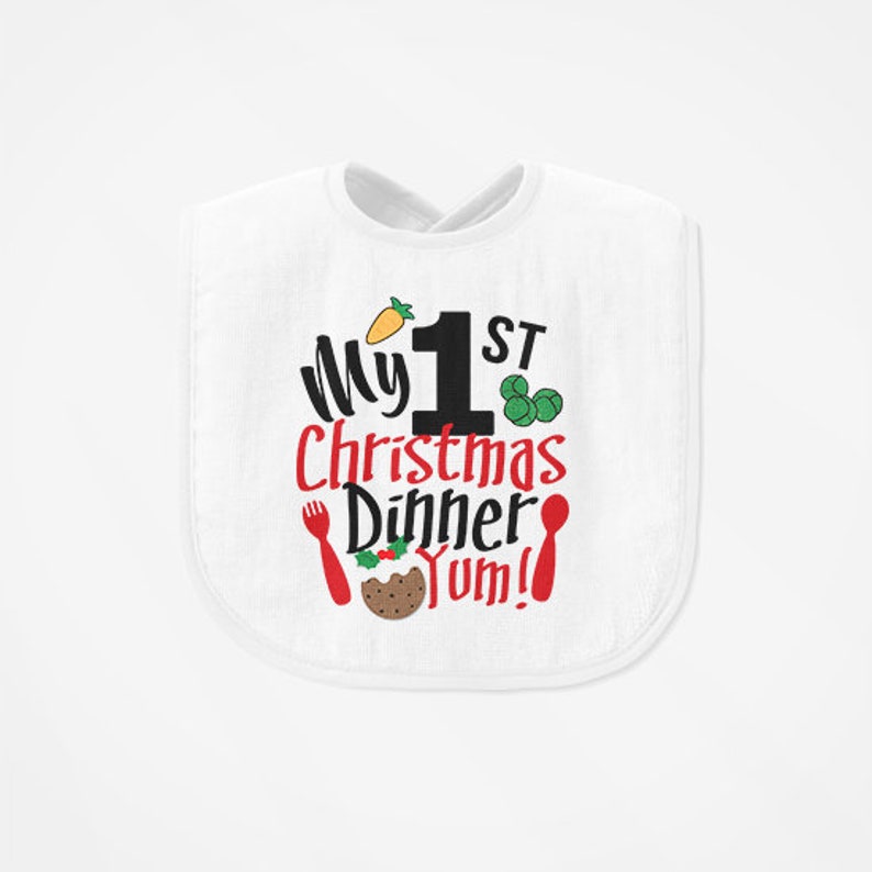 my first christmas dinner bib