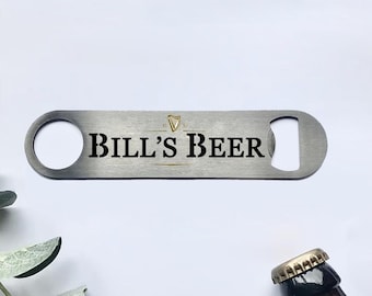 Personalised Guiness Bottle Opener, Beer Bottle Opener Birthday Gift For Him, Custom Gift For Beer Lover, Dad's Beer