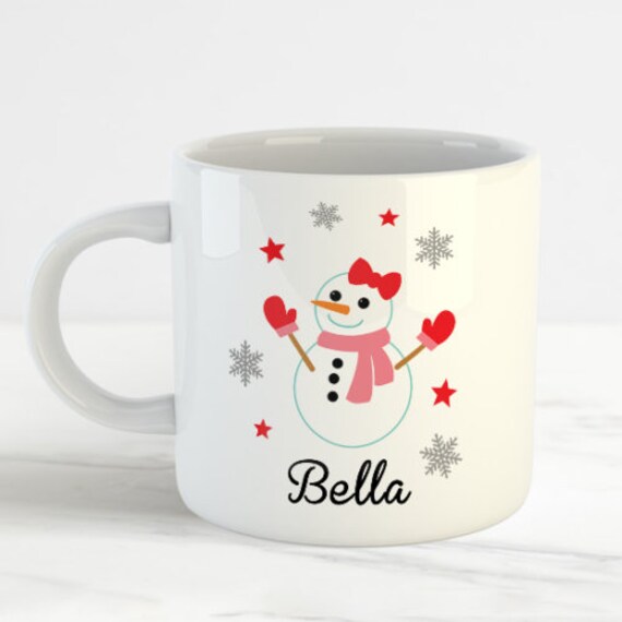 PERSONALISED MUG CUP CARTOON CHRISTMAS KIDS