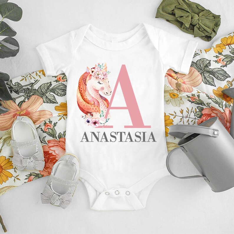 personalised initial baby clothes