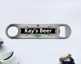 Personalised Heineken Bottle Opener, Beer Bottle Opener Birthday Gift For Him, Custom Gift For Beer Lover, Dad's Beer