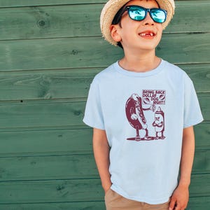 Kids Unisex Philly Baseball Shirt, Game Day Shirt, Bring Back Dollar Dog Night, Gift for Philadelphia Fan, Retro Cartoon, Little League tee