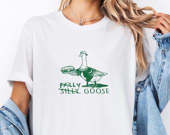 Silly Goose Philly Goose, Philadelphia Shirt, Gift for Philly Fan, Eagles Tailgate, Vintage Graphic Tee