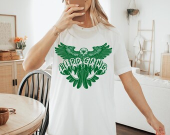 BirdGang Eagles T-Shirt, Philadelphia Fan Apparel, Womens Eagles Tailgate, Vintage Graphic Tee