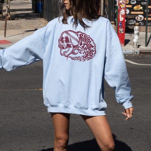 Philadelphia Baseball Sweatshirt, Powder Blue and Maroon, Retro Phillies, Philadelphia Fan Gift, Gift for Phillies Fan, Ring the Bell