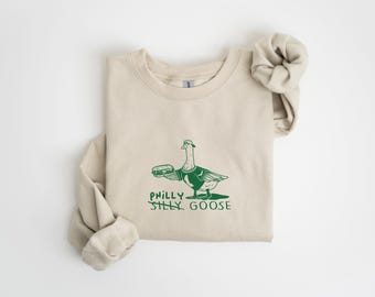 Silly Goose Sweatshirt, Philadelphia Crewneck, Gift for Philly fan