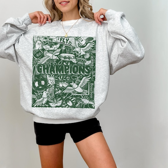 Eagle Retro Cartoon Sweatshirt, Vintage Eagle Shirt, 2025 Champions, Game Day Shirt, Gift for Philly Fan, Philadelphia Sweater