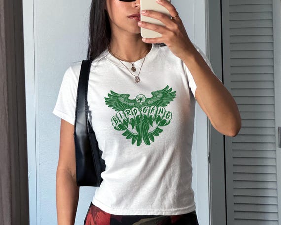 Birdgang Eagle Cropped Tee, Philly Fan Shirt