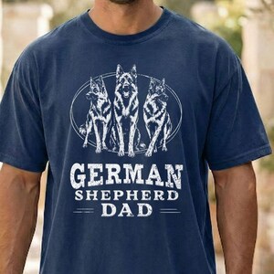 Vintage German Shepherd Dad Shirt, Dog Lover Gift, Alsatian Owner Tee