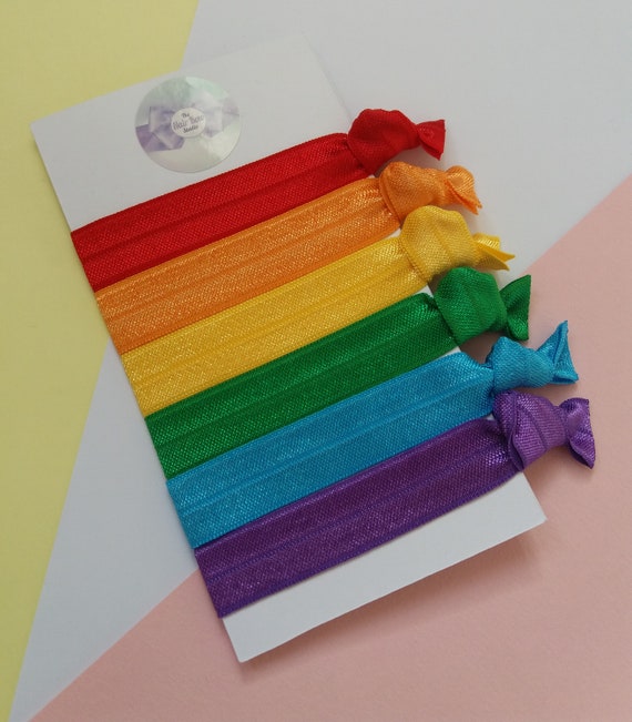 Rainbow Hair Tiesfoe Brightspring Hairbands Yoga Etsy