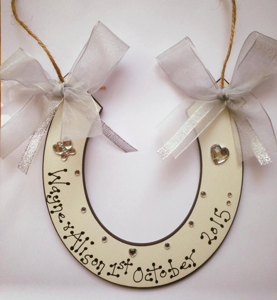 Wedding Horseshoe Plaque lucky horseshoe wedding keepsake sign Etsy