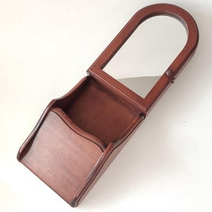 Schlüsselhalter und Wandspiegel aus Holz, Vintage-Französisch, Briefhalter,