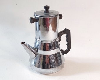 Chromed copper Coffee maker, Vintage french percolator, coffee pot collectible, vintage home tableware, coffee lovers gift, kitchen decor