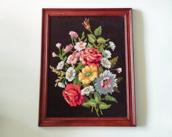 Tapestry still life , french vintage, wall hanging tapestry, cottage decor, wall decor, colorful tapestry, framed tapestry,